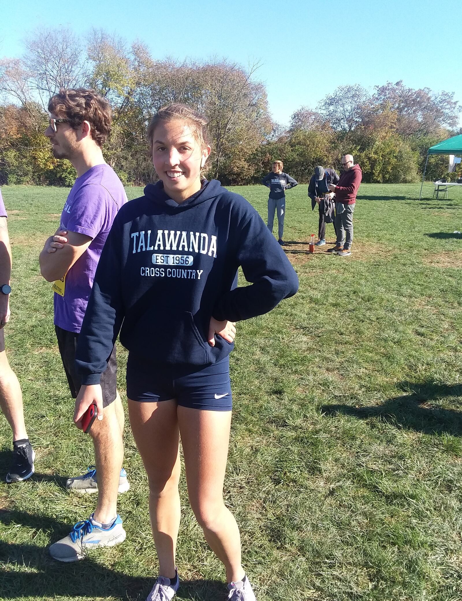 Hannah Lippincott found herself behind a cluster of runners in the state girls’ cross country race last weekend requiring her to use a lot of energy to work her way through the crowd, which may explain her finish in 64th position in the state championship race. CONTRIBUTED