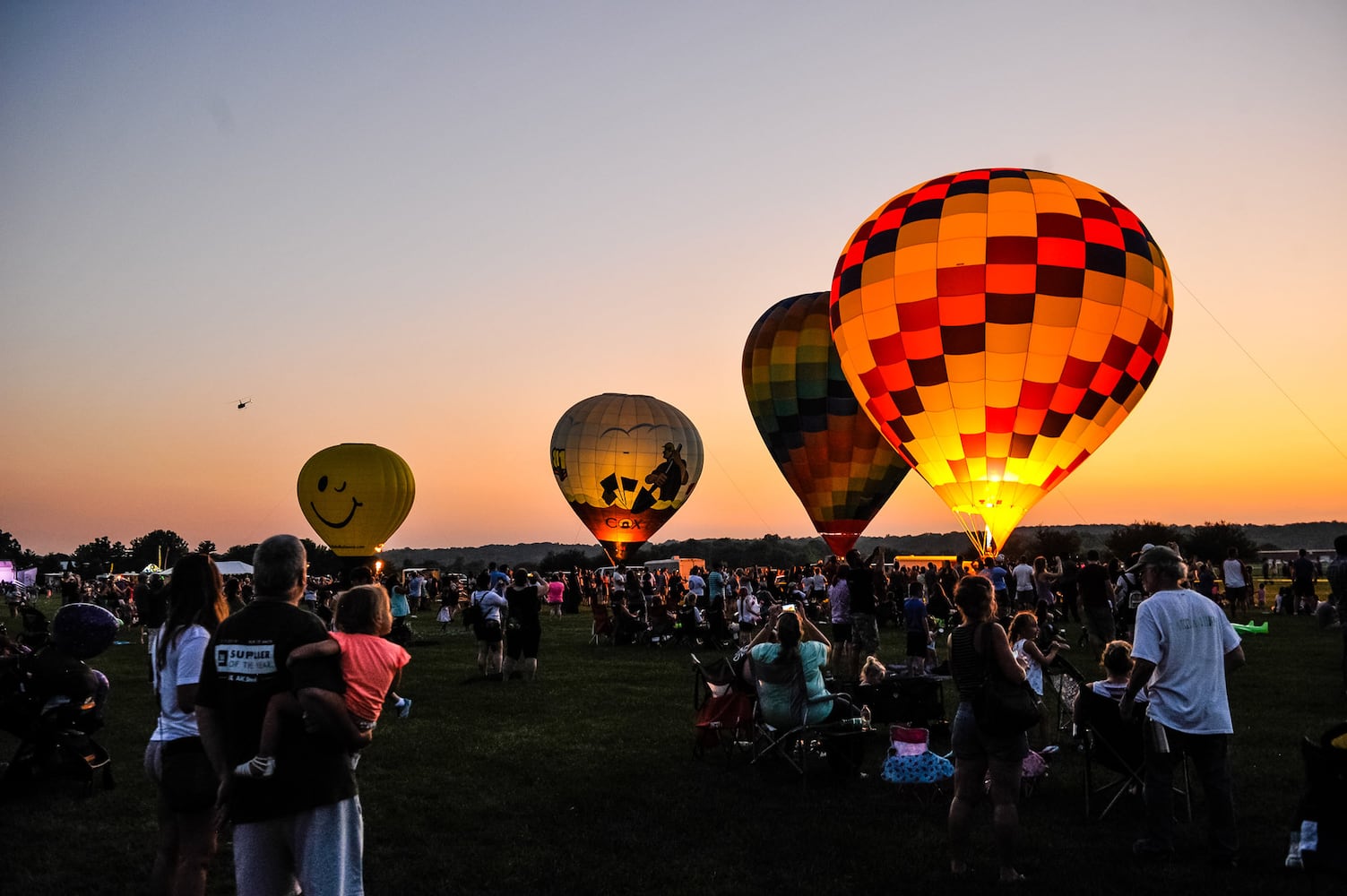 Ohio Challenge balloon glow and fireworks