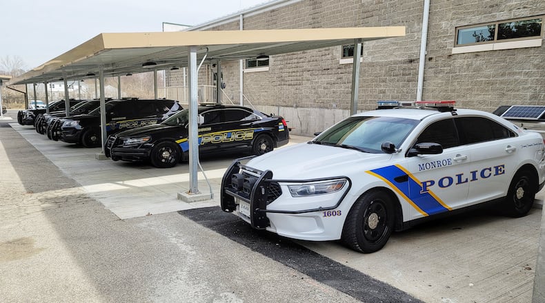 Monroe has moved their police department to a renovated former grocery store just up the street from the former police station. NICK GRAHAM / STAFF
