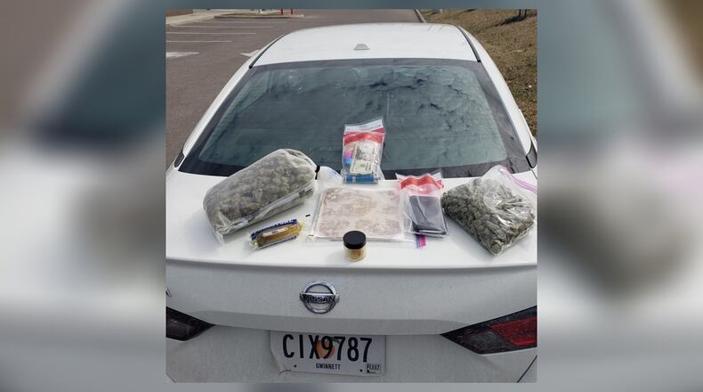 The Butler County Sheriff's Office B.U.R.N. taskforce found marijuana and a large amount of a wax substance along with cash and a pickle when they pulled a man over on I-75. Photo: BCSO