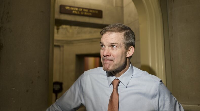 Some believe Rep. Jim Jordan, R-Urbana, could gain more power as a result of House Speaker Paul Ryan’s retirement, but Jordan’s conservative caucus is outnumbered by the party’s more moderate members. Jordan declined to speculate about whether he will run. Erin Schaff/The New York Times)