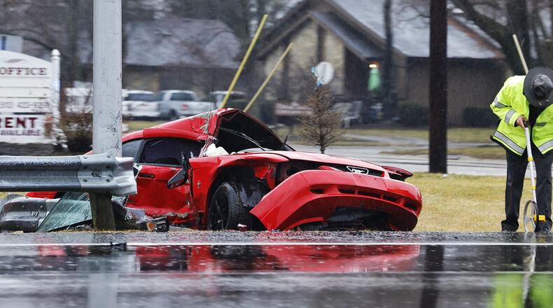 A serious crash today closed southbound Verity Parkway at Carmody Boulevard today. NICK GRAHAM/STAFF