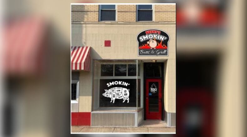 Proposed rendition for signage at Brent's Smoking Butts & Grill, 1206 Central Ave., in downtown Middletown. The signage has not been installed as the request is pending before the Middletown Historic Commission. Brent and Kelly Dalton are investing more than $60,000 into a brick and mortar location in addition to their food truck operation. The Dalton's have been awarded a Small Business Economic Development Assistance micro-grant for $6,000 toward signage and kitchen equipment. CONTRIBUTED/BRENT DALTON