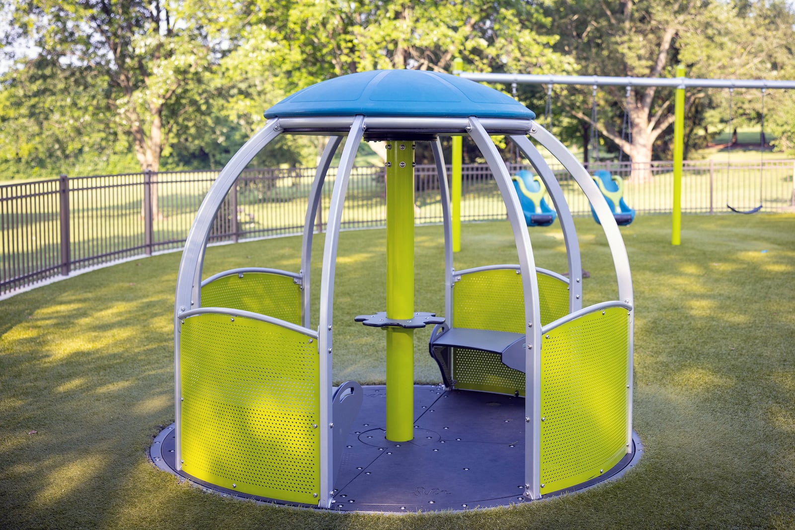 The Wee Go Around feature at Harbin Park allows for a wheelchair to be locked in so it becomes accessible to more children. CITY OF FAIRFIELD/CONTRIBUTED