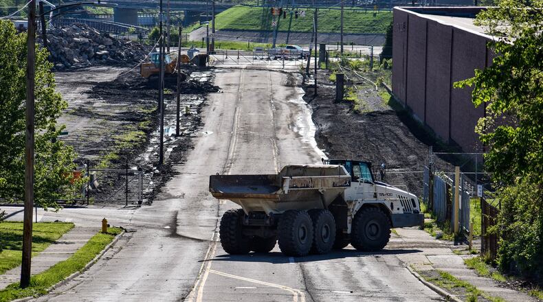 Construction continues at Spooky Nook Sports Champion Mill Monday, May 4, 2020 in Hamilton. Rhea Avenue was closed to make way for parking and front entrance for the sports facility. NICK GRAHAM / STAFF