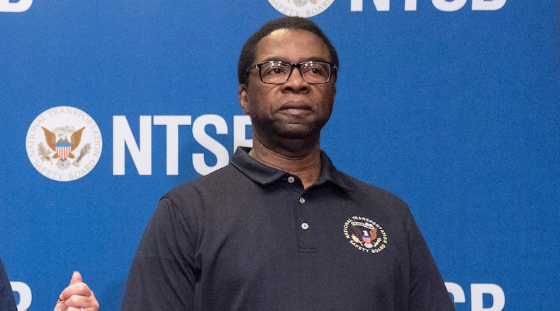 FILE - National Transportation Safety Board member Alvin Brown participates in a news conference, March 27, 2024, in Linthicum Heights, Md. (AP Photo/Alex Brandon, File)