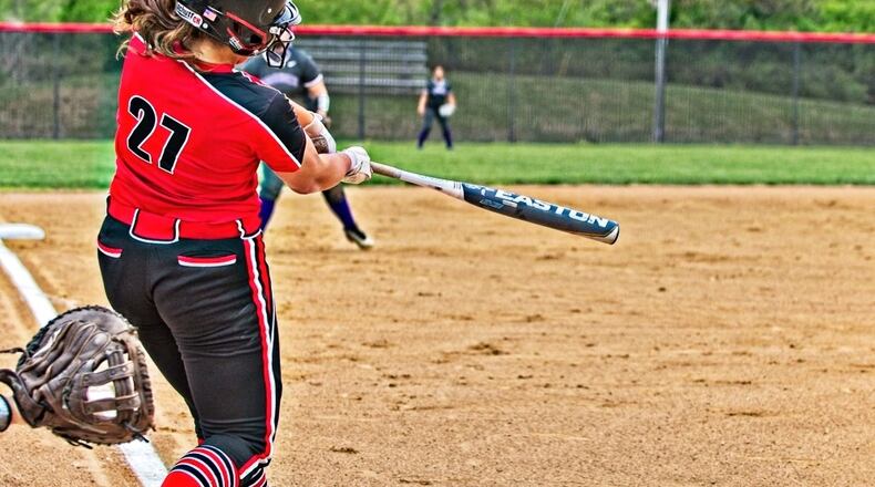 Lakota West junior KK Mathis is one of the top hitters and pitchers in the Greater Miami Conference. Mathis recently hit her 11th home run to become the single-season leader in program history. Through Thursday's games, she was 13-1 with a 1.24 ERA in the pitcher's circle. Lou Spinazzola/CONTRIBUTED
