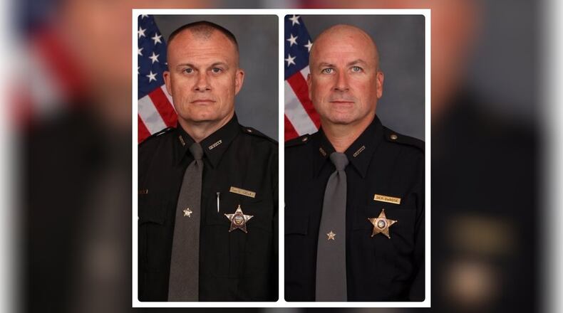Detective Bill Brewer, (left), a 20-year veteran of the Clermont County Sheriff's Office was killed during a standoff Saturday night. Lt. Nick DeRose, (Right) a 22-year veteran was injured. (Contributed Photo/WCPO-TV)