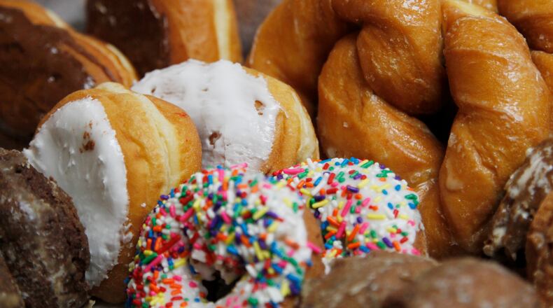 Bill’s Donut Shop order ready in the box on Wednesday, February 27 in Centerville. TY GREENLEES / STAFF