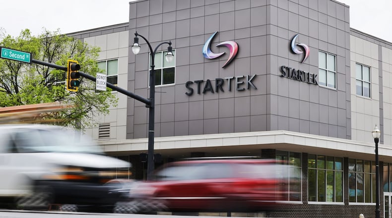 Startek, a Colorado-based company that provides business process outsourcing services, has vacated its floor at 170 High St., but has a lease through August 2023. The building, pictured on April 25, 2022, is owned by the Core Fund and expects Startek to sublet the space. NICK GRAHAM/STAFF.