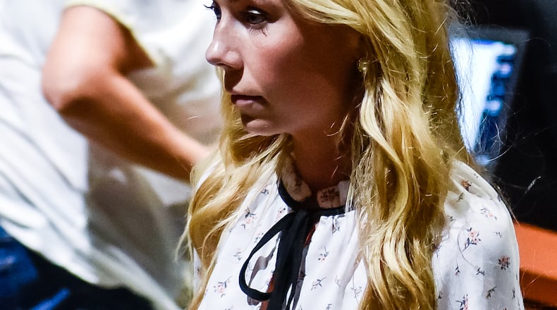 Brooke Skylar Richardson, charged with murder for the death of her baby then burying her in the back yard of her Carlisle home, appeared for a pre-trial hearing in Warren County Common Pleas Court Monday, July 1 in Lebanon. NICK GRAHAM/STAFF