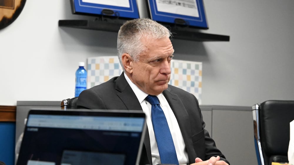 Paul Craft, Ohio superintendent of public instruction, visited the Hamilton City School District to discuss the economic issues many districts are facing due to state education budget cuts. Pictured is Craft at the Hamilton Schools administration office on Friday, Dec. 5, 2025. MICHAEL D. PITMAN/STAFF