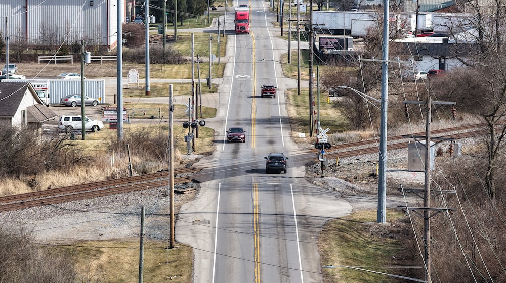 The railroad crossing on Symmes Road (pictured) and N. Gilmore Road in Fairfield will be redone to improve safety. NICK GRAHAM/STAFF