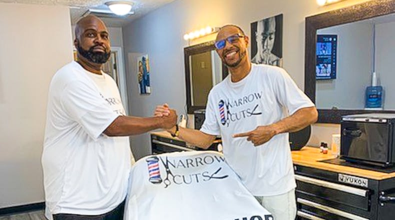 Co-owners Arlynn Hall and Robert Foster and recently opened Narrow Cuts Barbershop and Salon in Middletown. CONTRIBUTED
