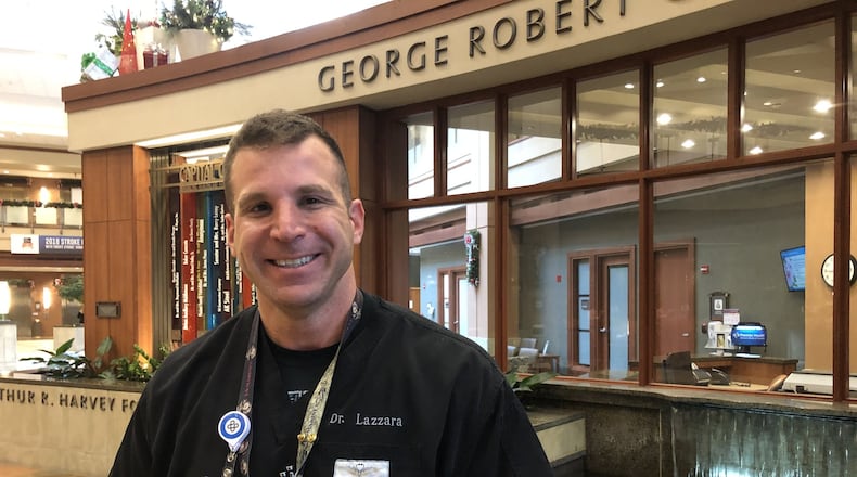 Dr. Jonathan I. Lazzara is a psychiatrist in the Behavioral Health Unit at Atrium Medical Center after completing his residency at Grandview Medical Center in Dayton. RICK McCRABB/STAFF