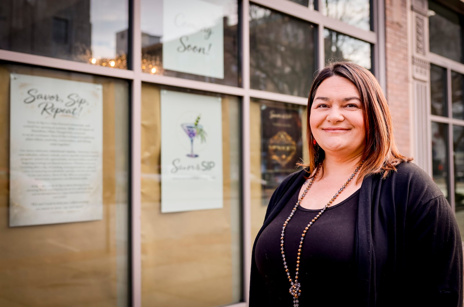 Jessica Gerke plans to open Savor & Sip restaurant and bar on High Street in Hamilton. NICK GRAHAM/STAFF