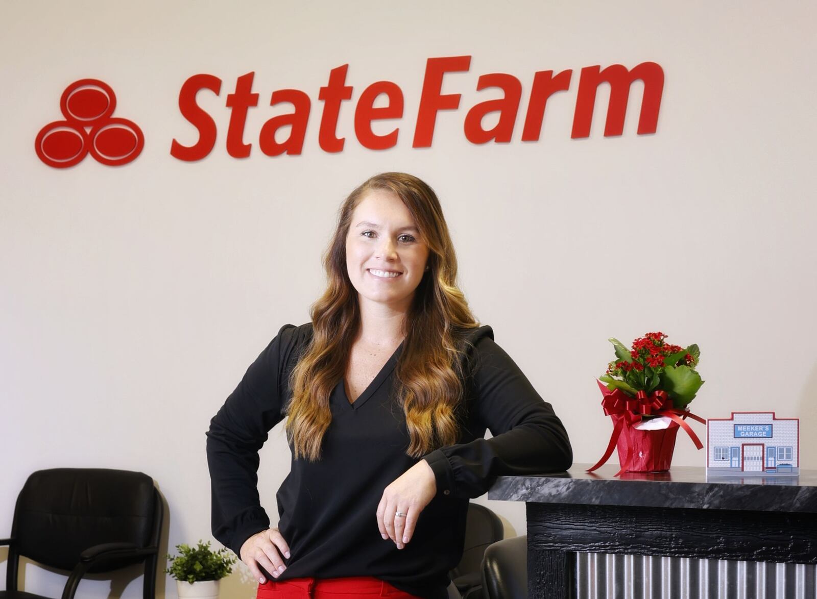 Ashley Johnston purchased a vacant building on South Main Street, across the street from the Monroe City Building, and moved her State Farm agency there. NICK GRAHAM/STAFF