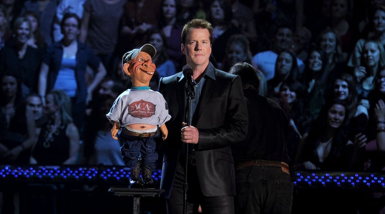 LAS VEGAS, NV - DECEMBER 06: Comedian Jeff Dunham performs onstage during the American Country Awards 2010 held at the MGM Grand Garden Arena on December 6, 2010 in Las Vegas, Nevada. (Photo by Kevin Winter/Getty Images)