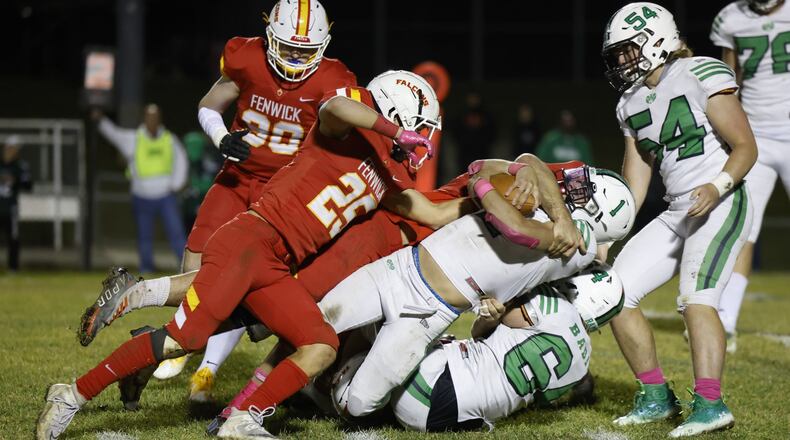 Badin defeated Fenwick 14-6 in their football game Friday, Oct. 14, 2022 at Bishop Fenwick High School. NICK GRAHAM/STAFF