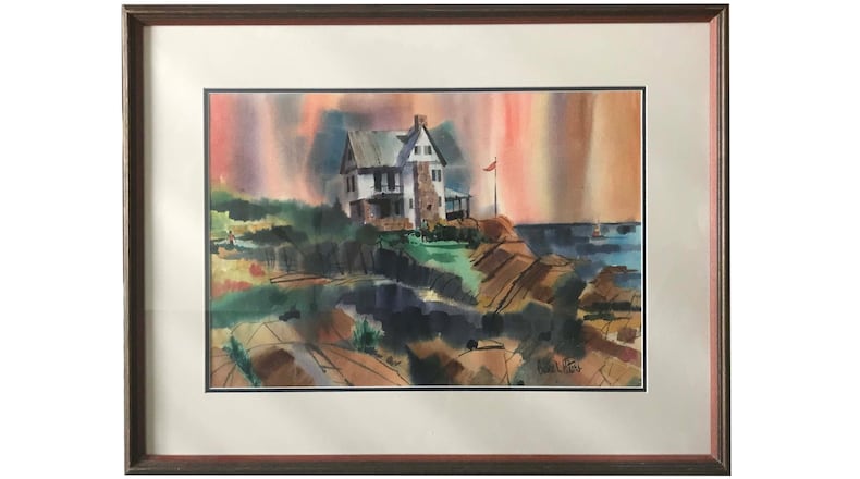 This watercolor, titled "Bayberry Cove” by Bruce Peters, is dated 1981. SUBMITTED PHOTO
