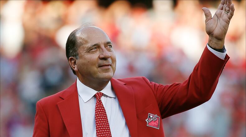 CINCINNATI, OH - JULY 14: Former Cincinnati Reds player Johnny Bench waves to the crowd prior to the 86th MLB All-Star Game at the Great American Ball Park on July 14, 2015 in Cincinnati, Ohio. (Photo by Rob Carr/Getty Images)