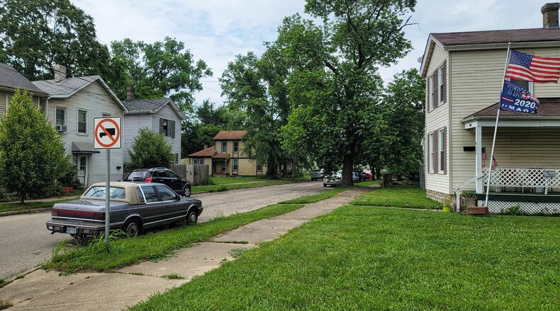 Hamilton is buying up properties in the 800 block of North 2nd and North 3rd streets, as well as elsewhere, to create additional parking for Spooky Nook Sports Champion Mill. NICK GRAHAM/STAFF