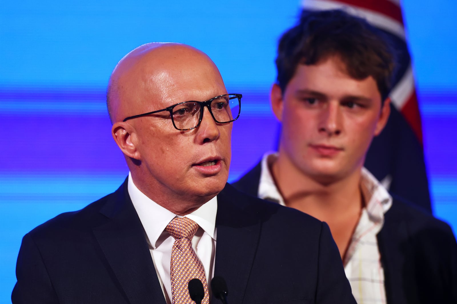 Australian Liberal Party leader Peter Dutton makes a concession speech following the general election in Brisbane, Australia, Saturday, May 3, 2025. (AP Photo/Pat Hoelscher)