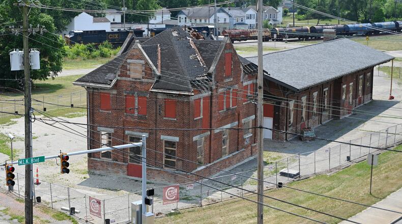 The CSX train depot, at the corner of Maple Avenue and MLK Jr. Boulevard, is being shopped by the city of Hamilton, which is seeking buyers through an RFP. It's also a possible location for an Amtrak passenger rail stop. MICHAEL D. PITMAN/FILE