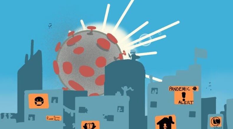 The Middletown Arts Center has partnered with local high schools to host a series of virtual exhibitions, “Apart But Together: Art During a Pandemic.” The four-part series will feature a collection of nearly 200 artworks from 9th-12th grade students each week in June, beginning on Friday, June 5. Pictured is a piece of art by Sayyadina Hicks, a junior at Lakota East High School, in the digital art category. CONTRIBUTED