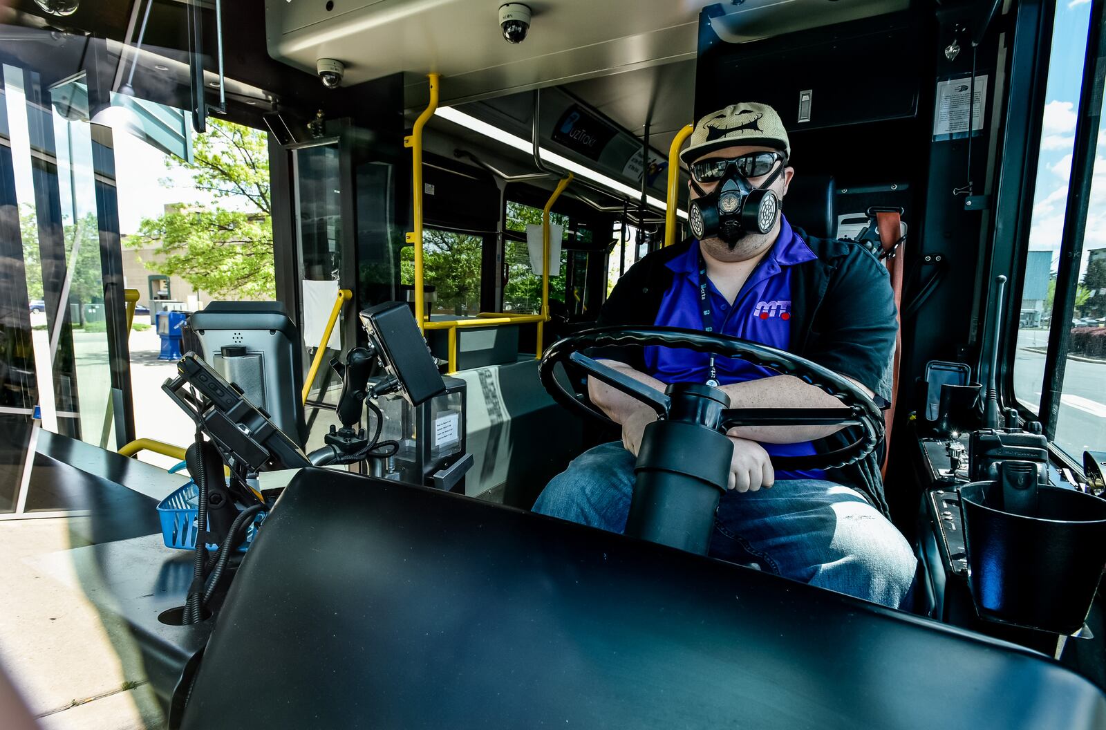 Adam Chandler drives a bus for the Middletown routes Thursday, May 7, 2020. The city of Middletown is getting a $3.9 million grant from the federal government for transit operation, maintenance and other expenses during the COVID-19 public health emergency. Butler County Regional Transit Authority provides operational transportation services for the City of Middletown called Middletown Transit Services. NICK GRAHAM / STAFF