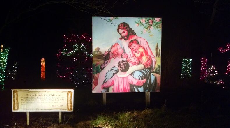 Niederman Family Farm’s free Walk Thru the Bible Christmas Display is celebrating the season with lights, music, life-sized figures of Bible characters and more. Over 10,000 guests visit the display, annually. The festivities will continue through Saturday, Dec. 30. GINNY MCCABE/CONTRIBUTED