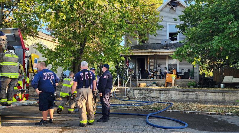 Firefighters were called to the 1700 block of Manchester Ave. about 4:48 am. Thursday in Middletown. NICK GRAHAM/STAFF