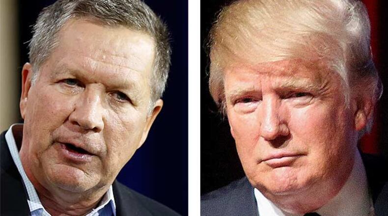 Gov. John Kasich and President Donald Trump