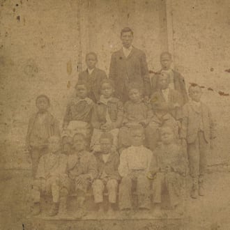 Black school children at Oxford’s segregated North School, pre-1887. PHOTO FROM THE SMITH LIBRARY OF REGIONAL HISTORY