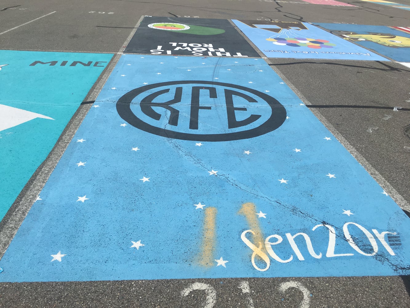 Lakota West High School parking lot spaces