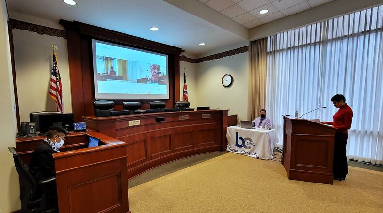 All three Butler County commissioners contracted the coronavirus so they had to participate virtually in their regular meeting on Monday, Nov. 23.