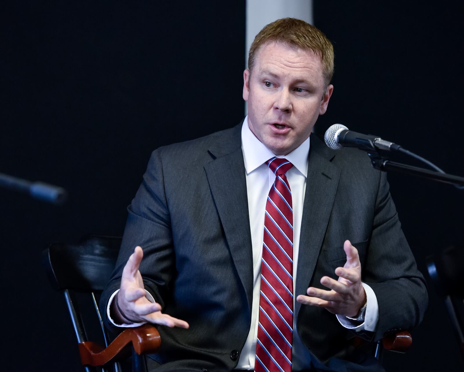 Warren Davidson is seeking re-election to the 8th Congressional District seat he's held since June 2016. NICK GRAHAM/FILE (2016)