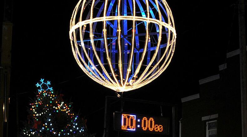 The New Carlisle New Year’s Eve Ball Drop is adding something new this year, it’s ninth annual celebration. MARSHALL GORBY / STAFF