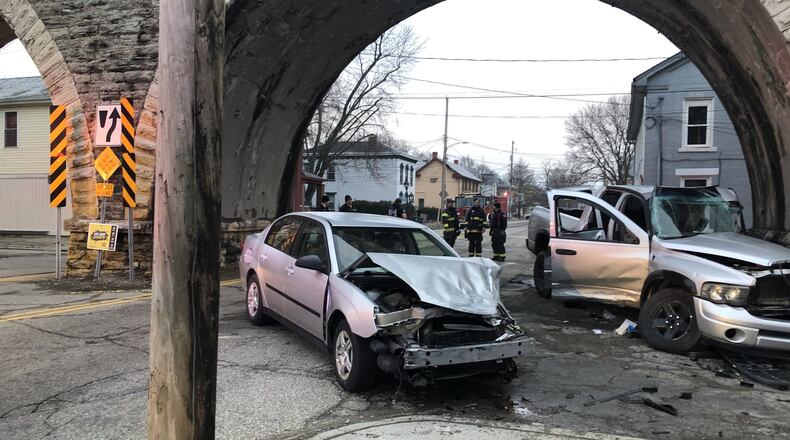 An injury crash on B Street in Hamilton Monday morning closed down the road for several hours. One of the vehicles involved was reported stolen. HAMILTON POLICE DEPARTMENT