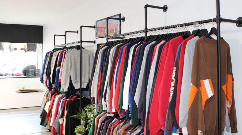 Flow State Vintage, a new clothing store on High Street in Oxford, is operated by two partners, including one Miami University sophomore. SEAN SCOTT/OXFORD FREE PRESS