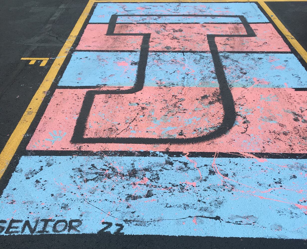 Badin senior parking lot spaces