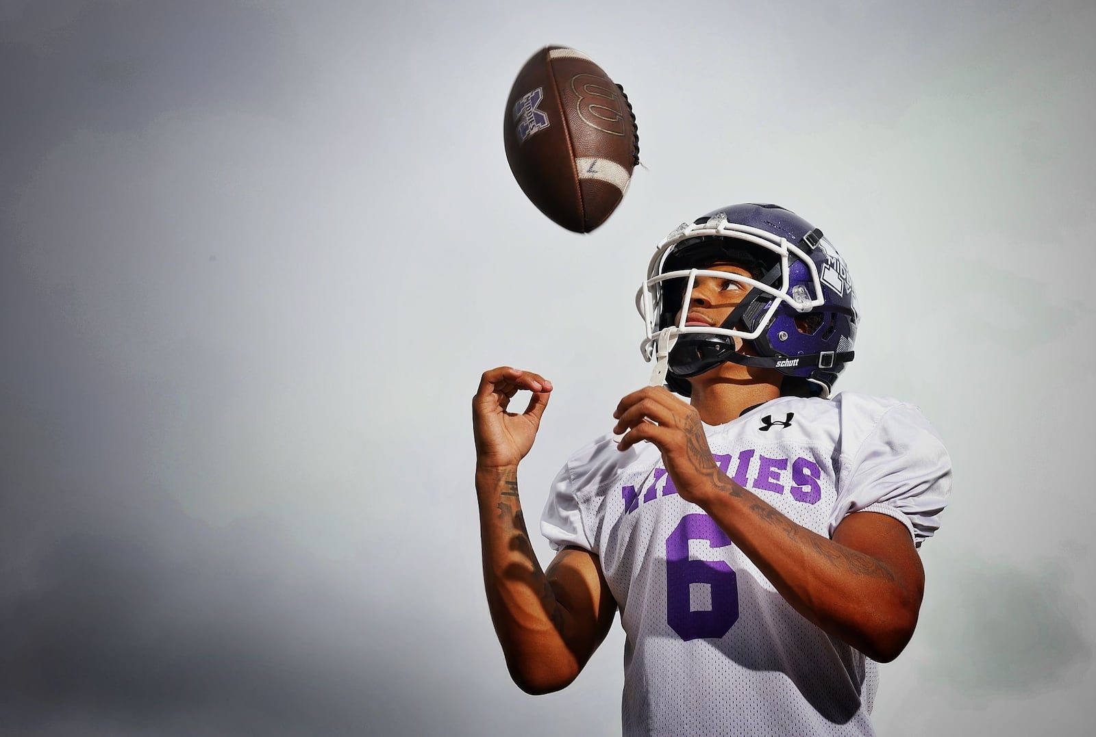 Aaron "Ace" Cooper transferred from Mount Healthy High School in Cincinnati to Middletown High School for his senior year. He leads the GMC in receiving yards. NICK GRAHAM/STAFF