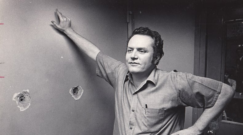 Larry Flynt photographed in 1977 during an interview from the Hamilton County Jail. Flynt has "clashed with obscenity and organized crime laws" according to a newspaper article. DAYTON DAILY NEWS / WRIGHT STATE UNIVERSITY SPECIAL COLLECTIONS AND ARCHIVE