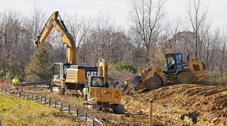 Construction continues on the MADE Industrial Park near the intersection of Yankee and Todhunter roads in Middletown. NICK GRAHAM/STAFF