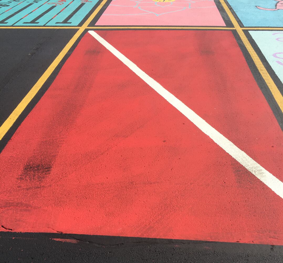 Badin senior parking lot spaces