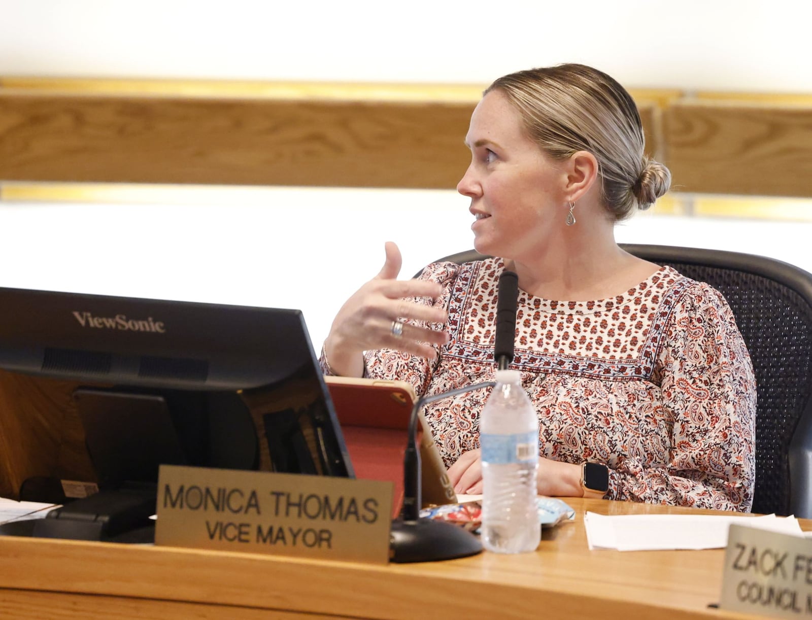 Middletown Vice Mayor Monica Thomas speaks during the Middletown City Council meeting Tuesday, Aug. 15, 2023. NICK GRAHAM/STAFF