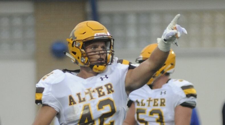 Alter senior linebacker David Rueth was named D-IV first team All-Ohio. MARC PENDLETON/STAFF