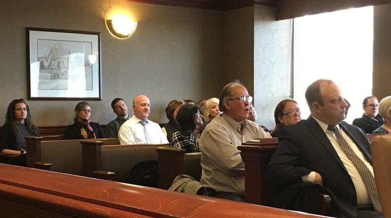 Butler County Common Pleas Court Judge Charles Pater’s courtroom was full Monday morning, minaly with concerned parents and grandparents who wanted to hear him possible rule on the Madison Schools gun policy. The judge took the matter under admisement but said his ruling will come soon.