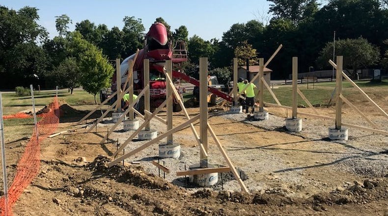 Liberty Twp. is in the process of building a new shelter at Dudley Memorial Park using a $20,000 Ohio Nature Works grant.