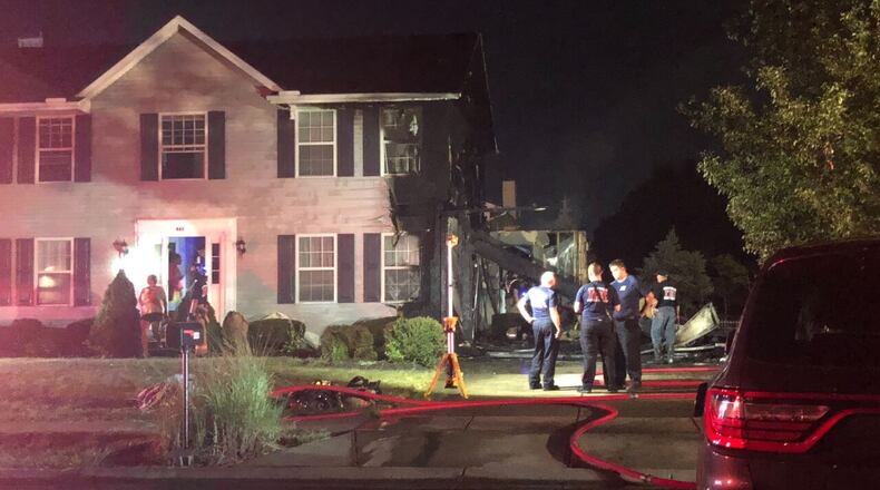 Two adults and eight children are displaced after a fire around 1 a.m. Tues., July 5, 2022 on Loren Lane near Tylersville Road. ADAM SCHRAND/WCPO